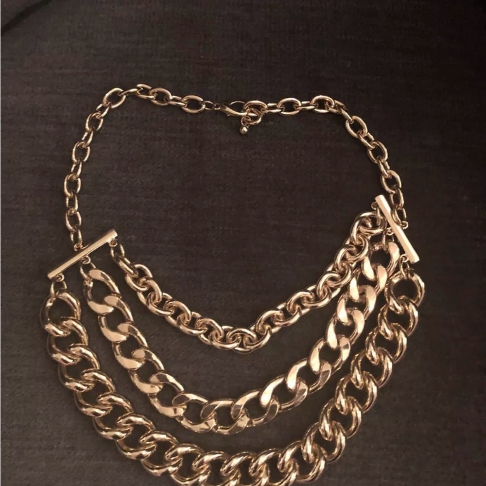 Gold Chain Layered Necklace